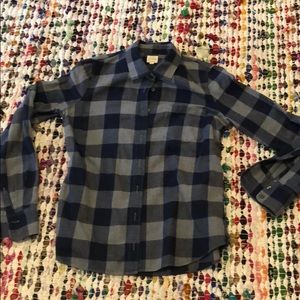 Plaid j crew button down